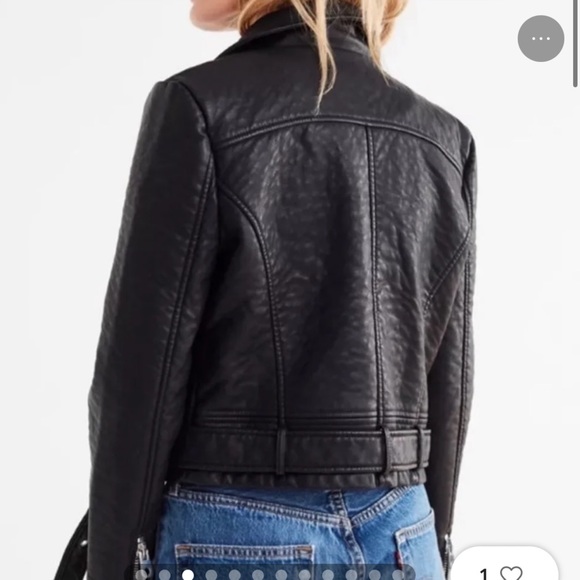 URBAN OUTFITTERS VEGAN LEATHER JACKET - Picture 3 of 5